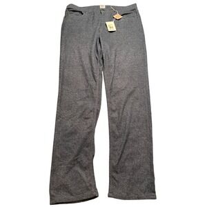 NWT Faherty Brand Knit Flannel 5 Pocket Pants Charcoal Grey Size 36 MBH2309